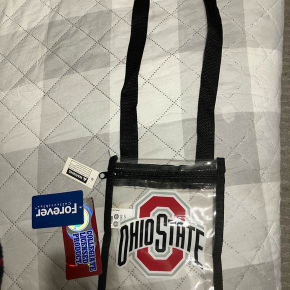 Forever Collectibles Handbags - Forever Collectibles Ohio State Clear Bag with Black Strap